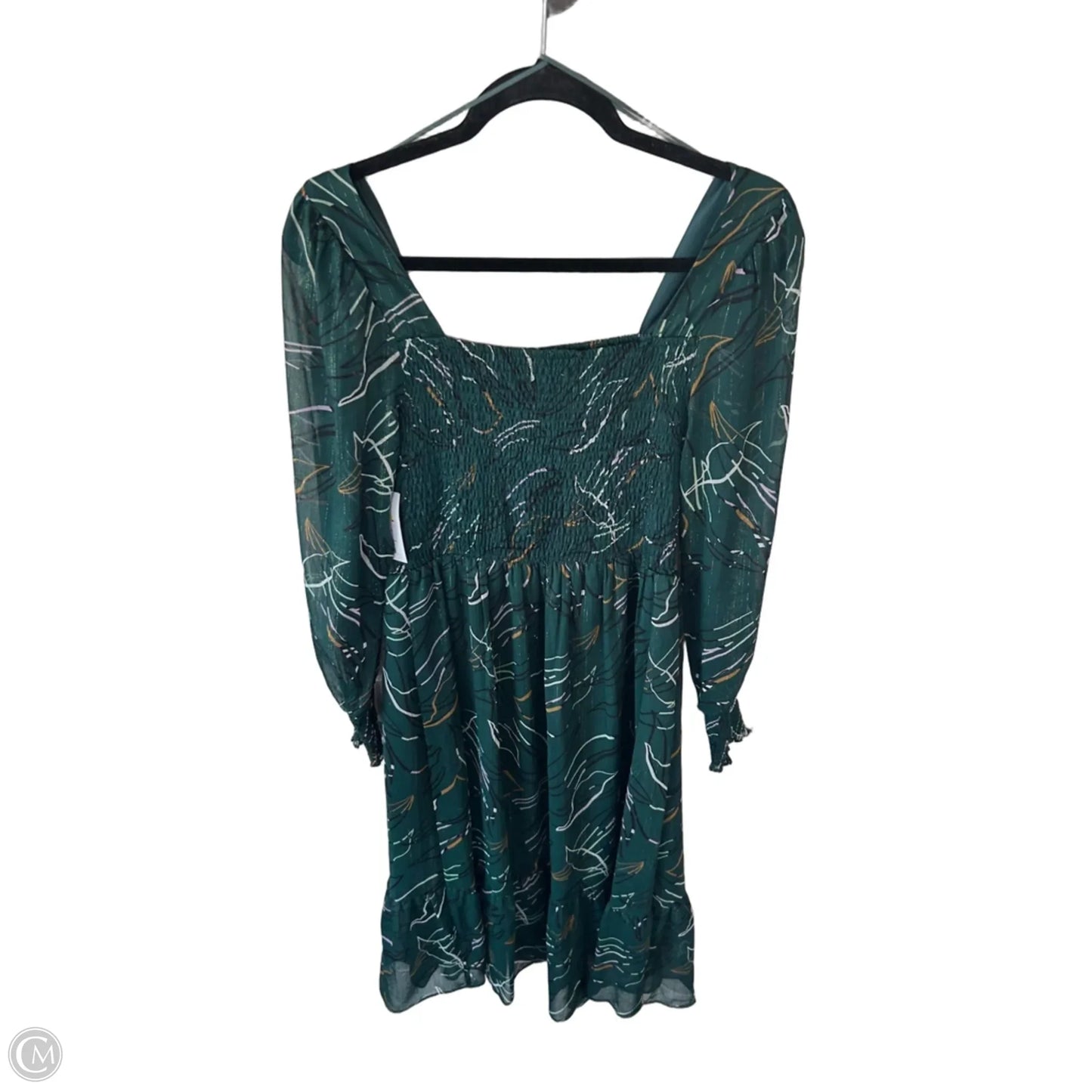 Dress Work By Nine West In Green & White, Size: M