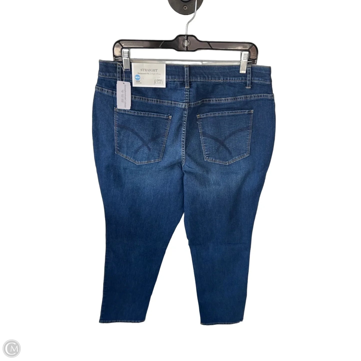 Jeans Straight By Cj Banks In Blue Denim, Size: 14