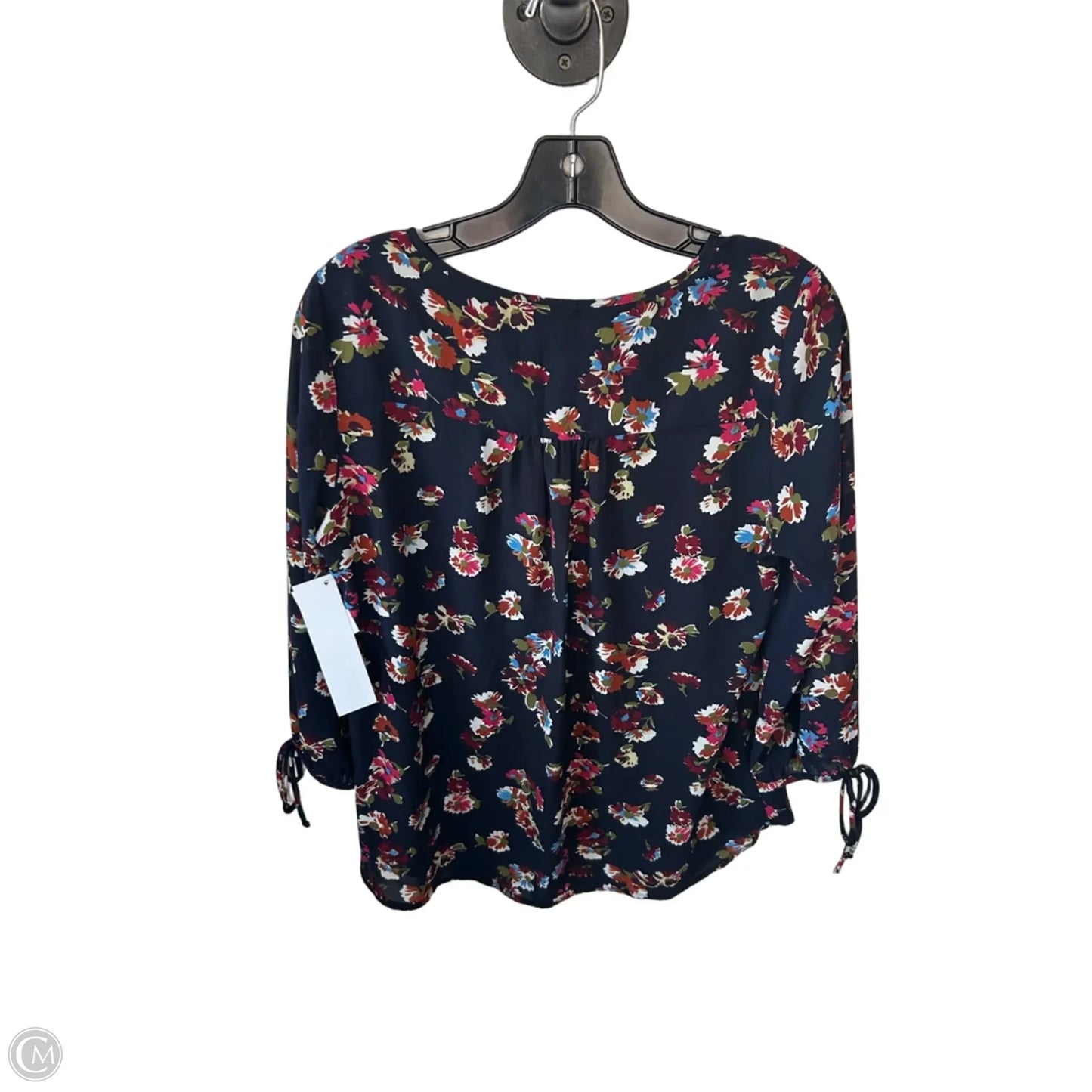 Blouse 3/4 Sleeve By Pleione In Blue & Red, Size: S