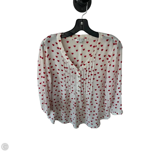Blouse 3/4 Sleeve By Rose And Olive In Cream & Red, Size: S