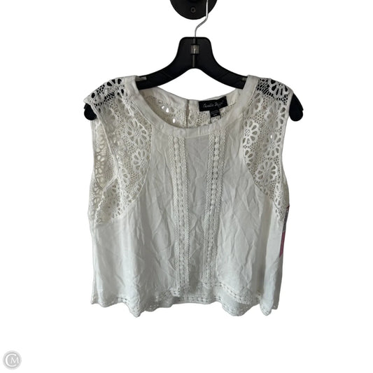 Blouse Sleeveless By Charlie Paige In White, Size: M
