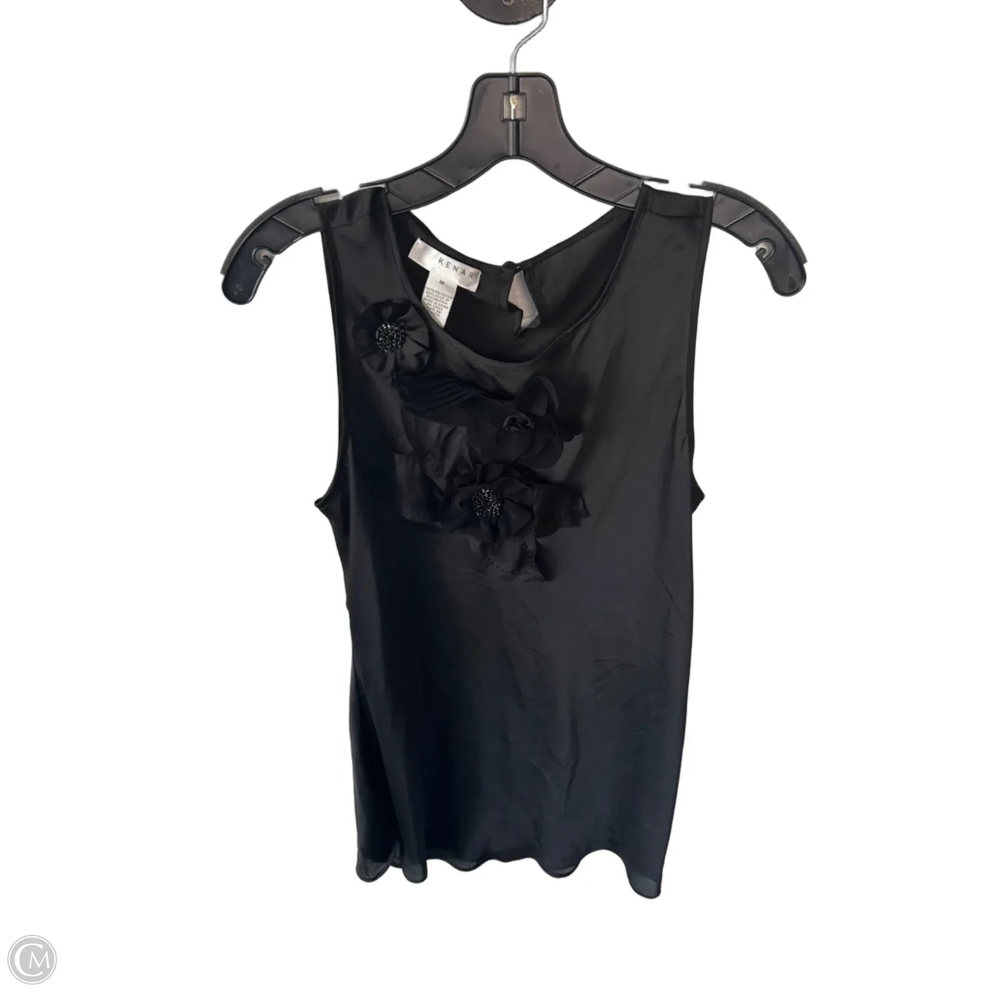Blouse Sleeveless By Kenar In Black, Size: M