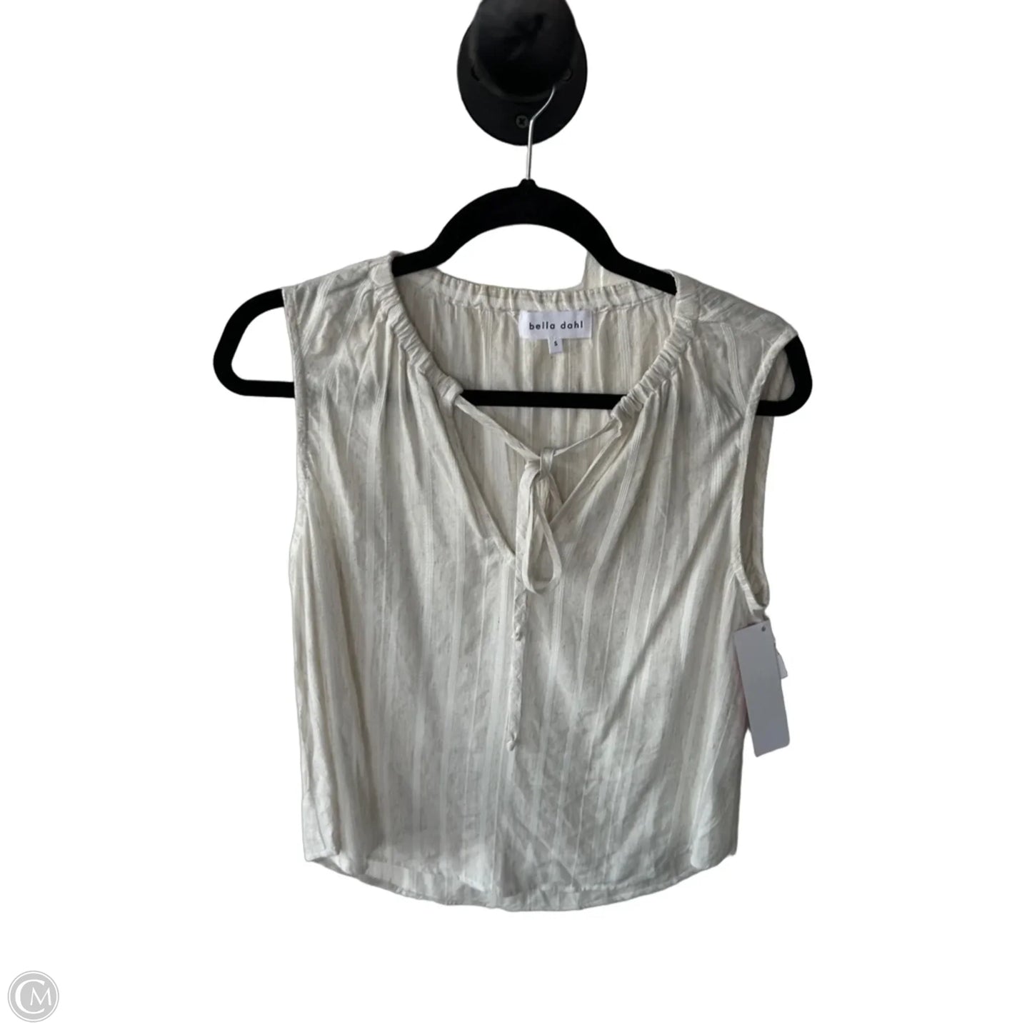 Blouse Sleeveless By Bella Dahl In Tan & White, Size: S