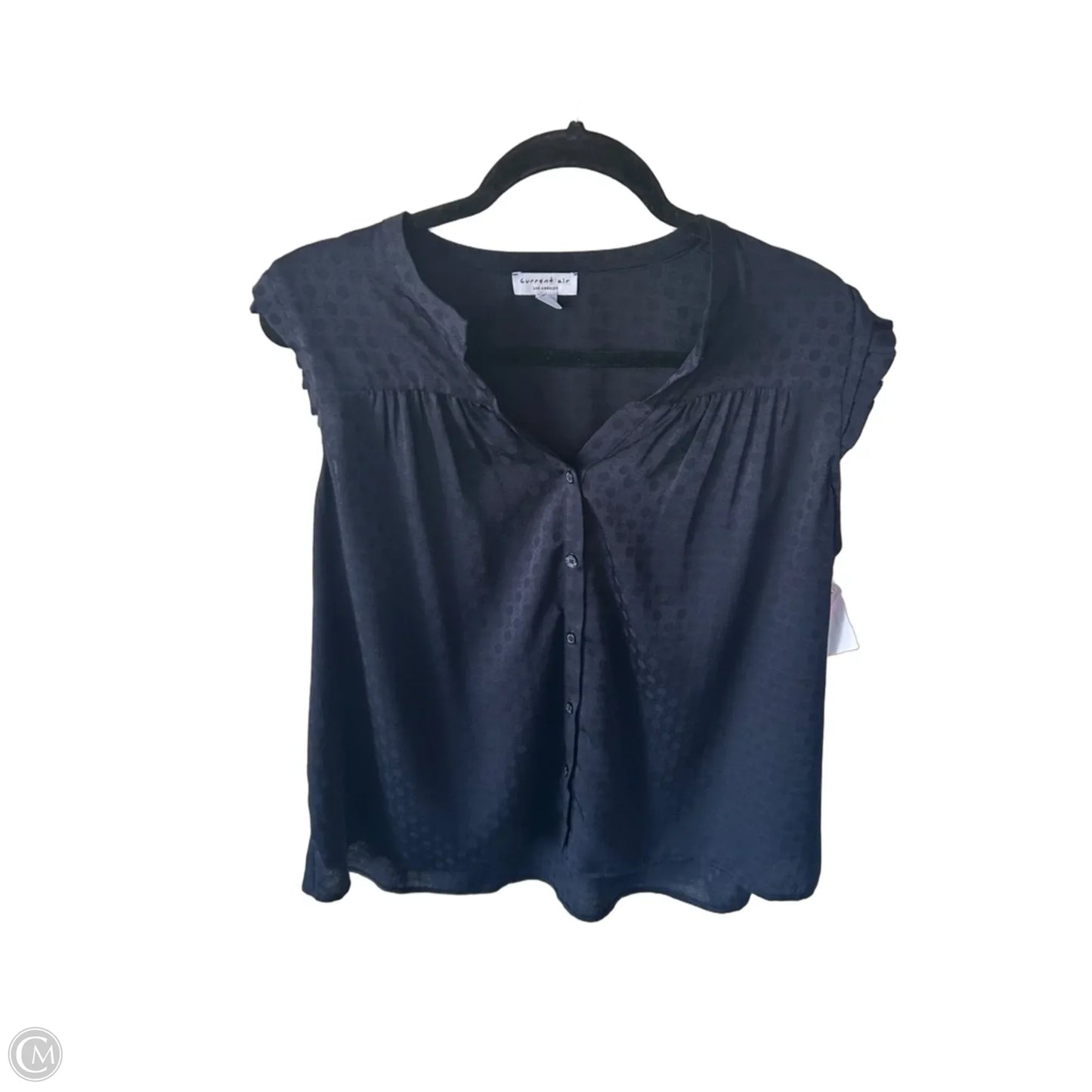 Blouse Long Sleeve By Current Air In Navy, Size: L