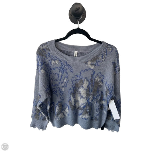 Sweater By Anthropologie In Blue & Grey, Size: Xs