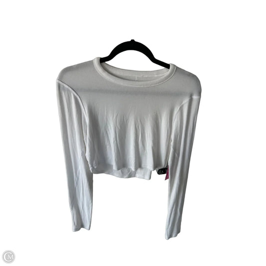 Athletic Top Long Sleeve Crewneck By Lululemon In White, Size: S