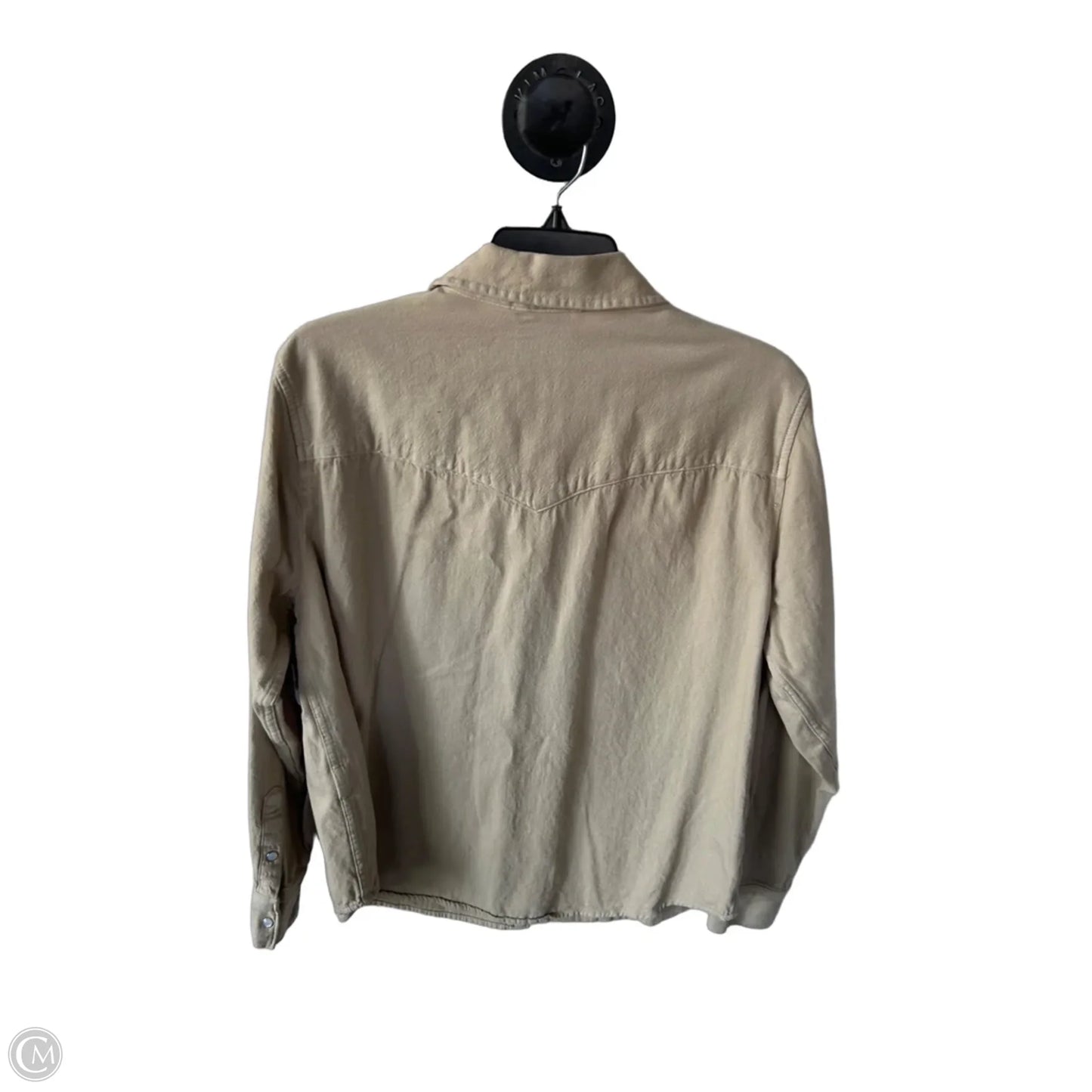 Top Long Sleeve By Levis In Tan Denim, Size: Xl