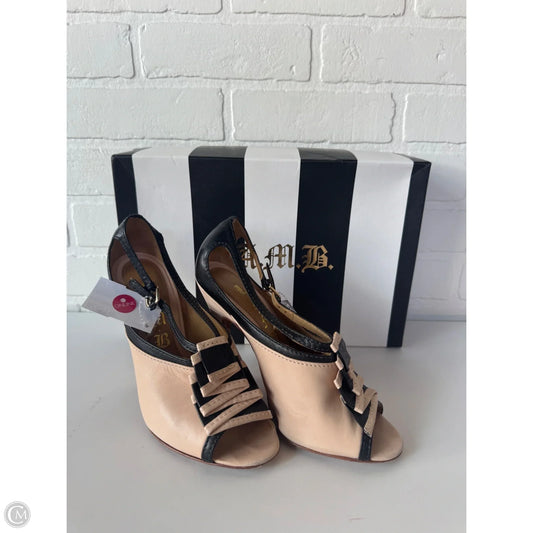 Sandals Heels Stiletto By Lamb In Black & Tan, Size: 7