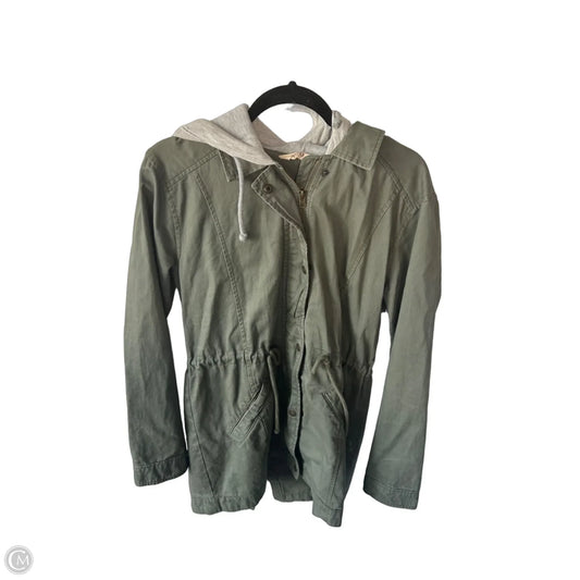 Jacket Utility By Hollister In Green & Grey, Size: L