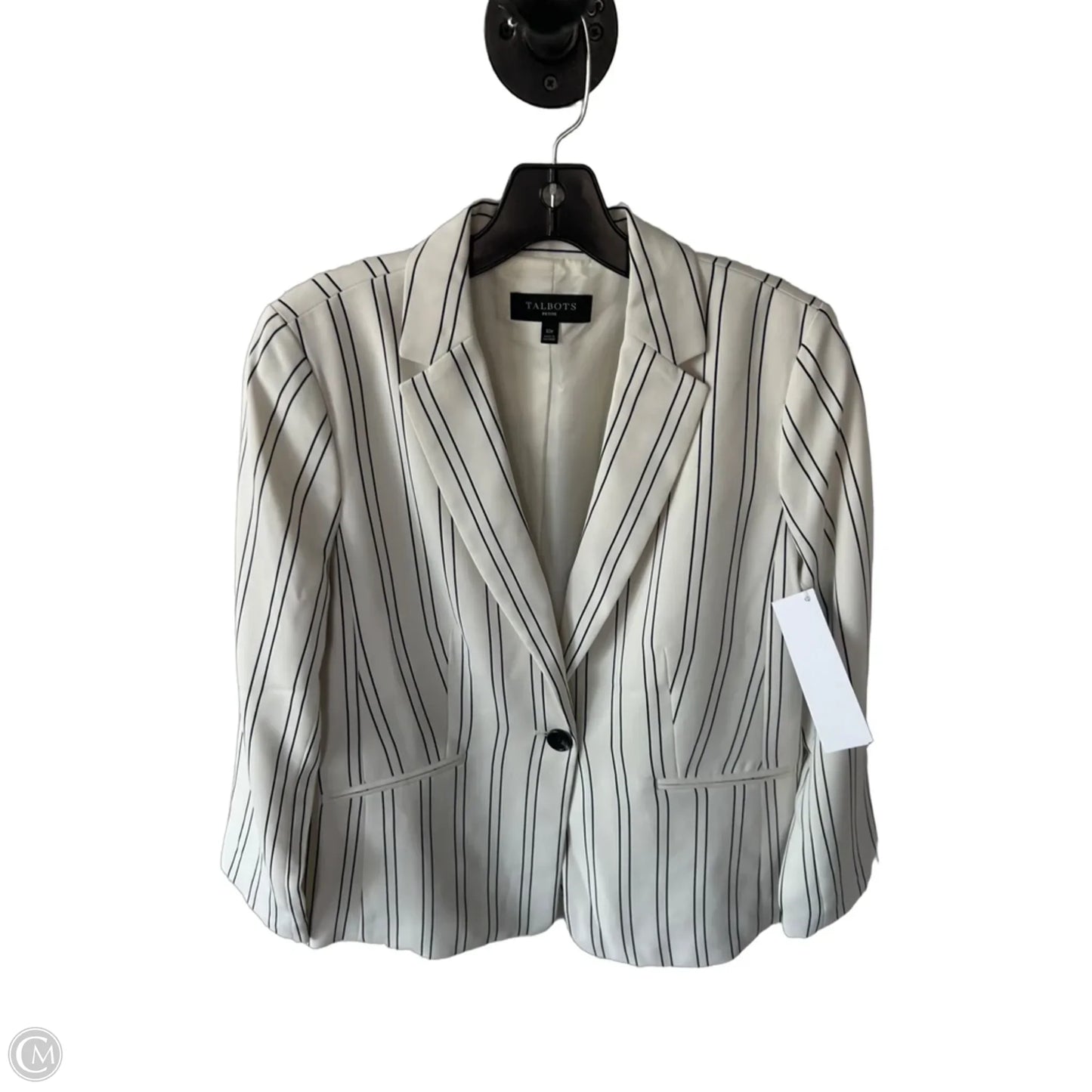 Blazer By Talbots In Black & Cream, Size: Mp