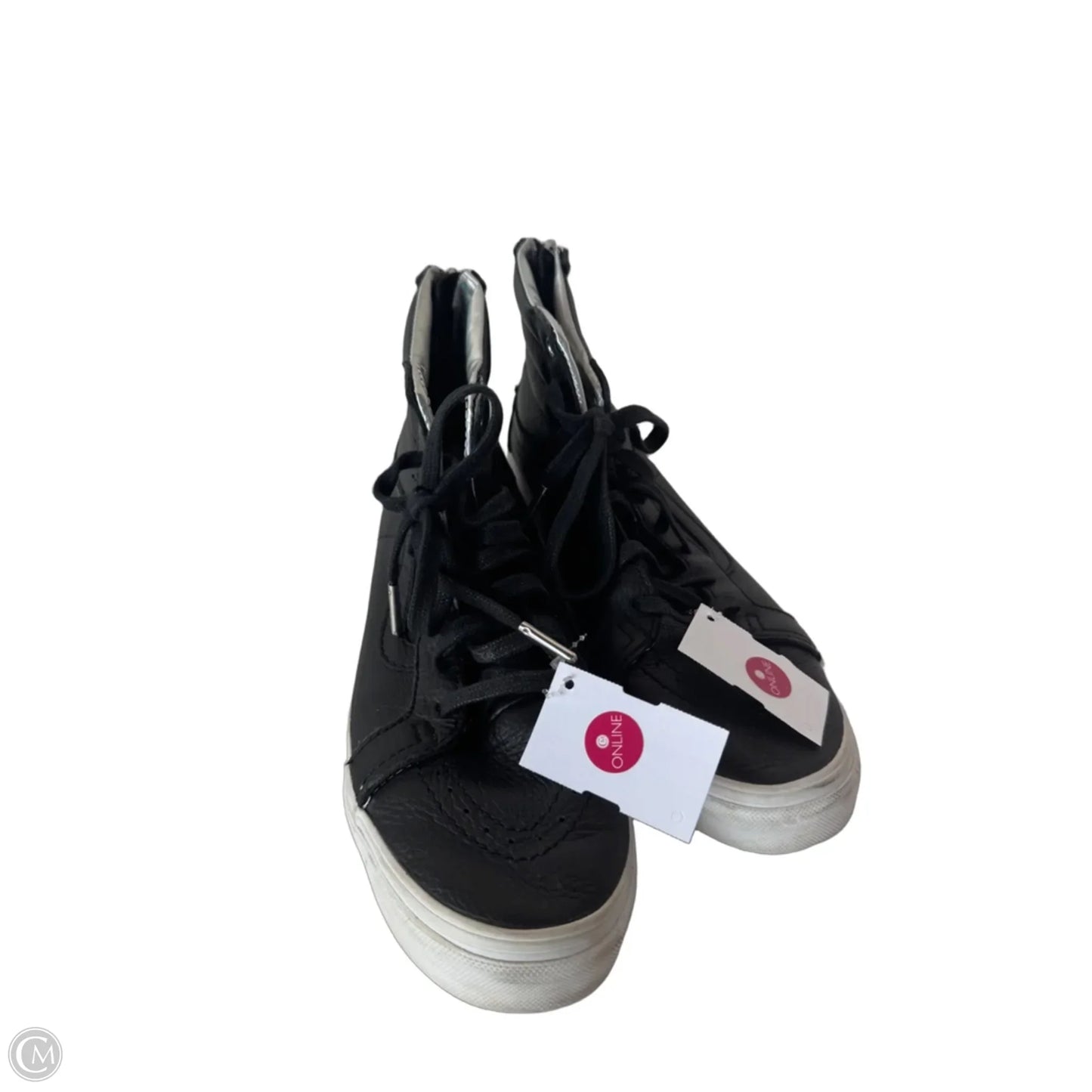 Shoes Sneakers By Vans In Black & Silver, Size: 9.5