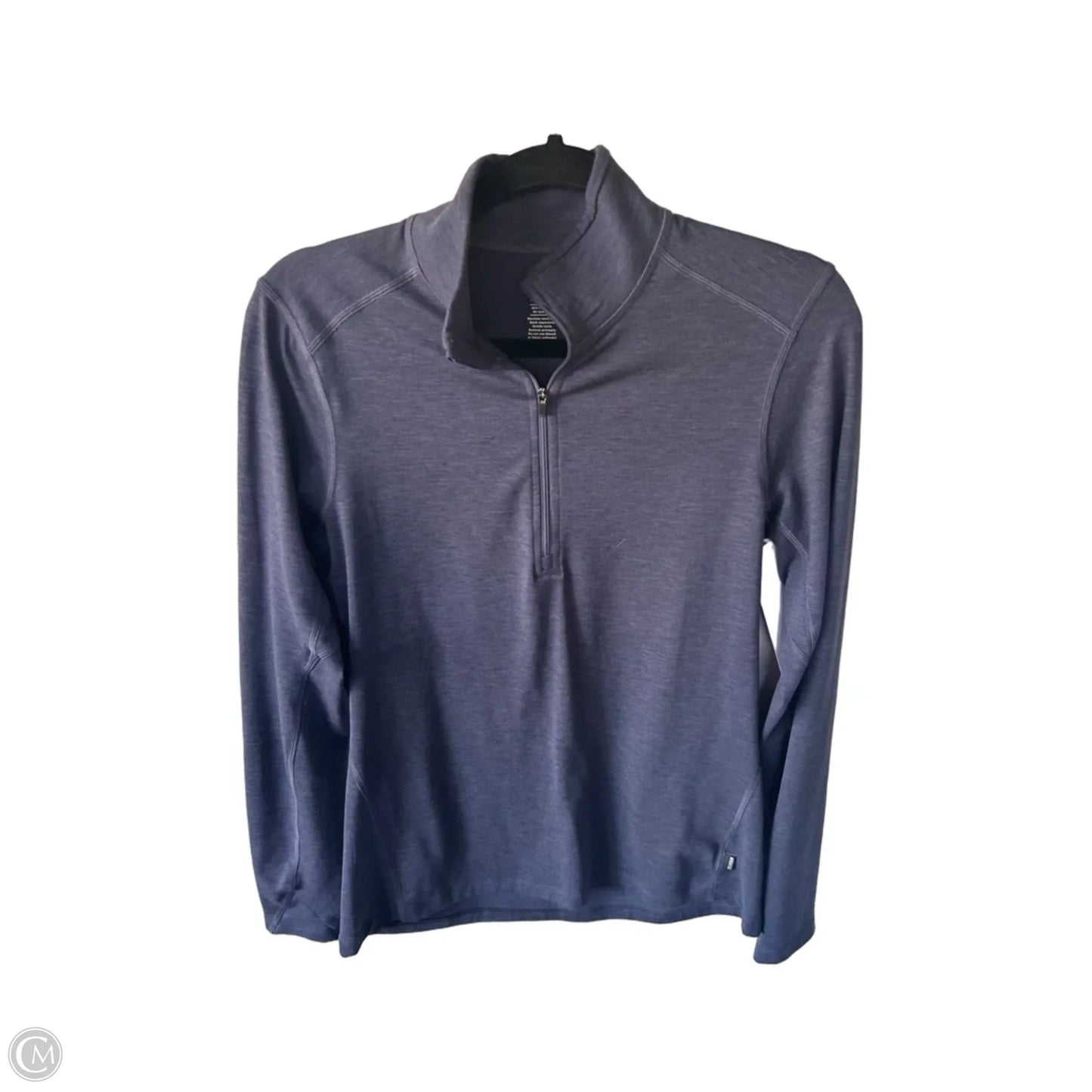 Athletic Top Long Sleeve Collar By Rei In Blue, Size: M
