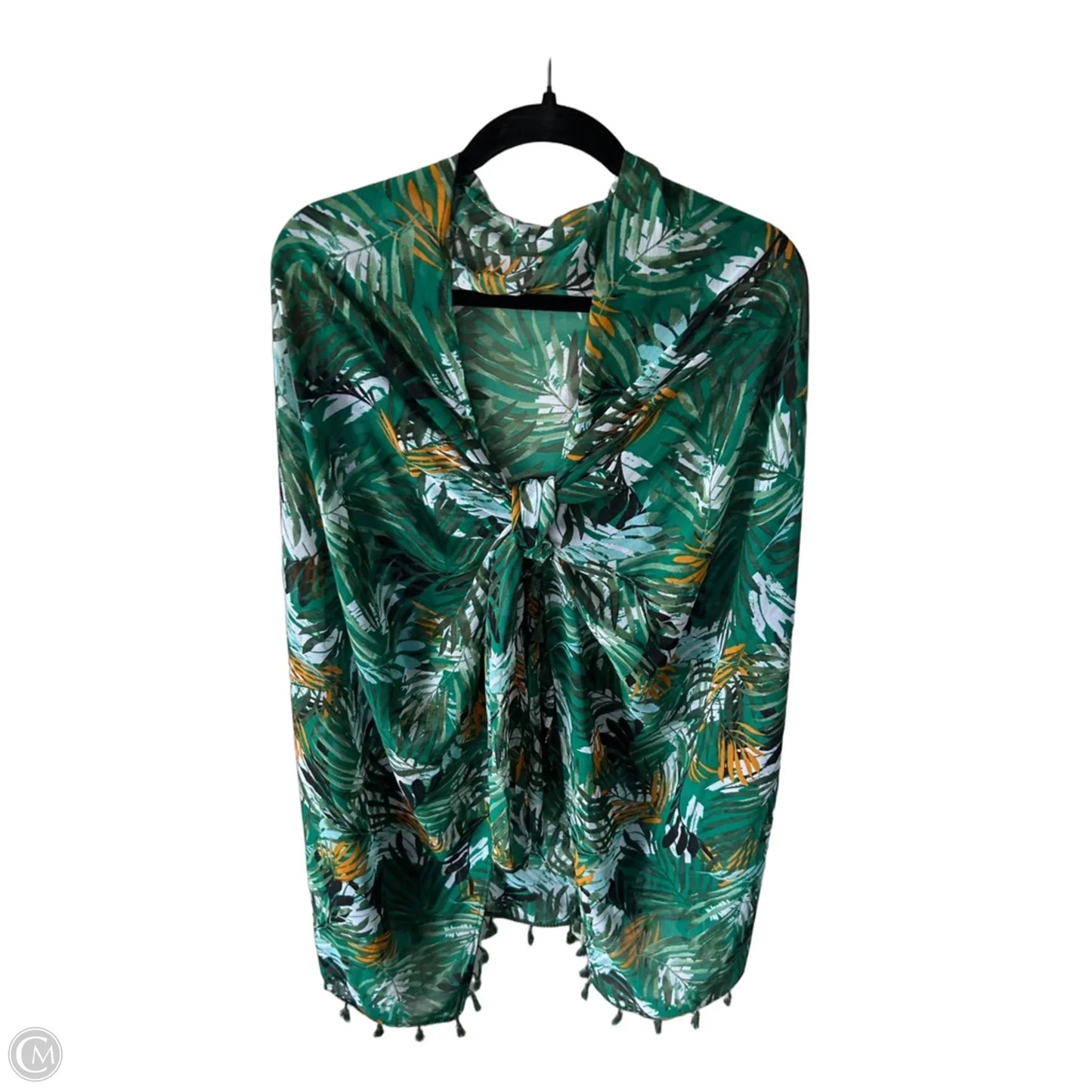 Shawl By White House Black Market In Green & Orange, Size: Osfm