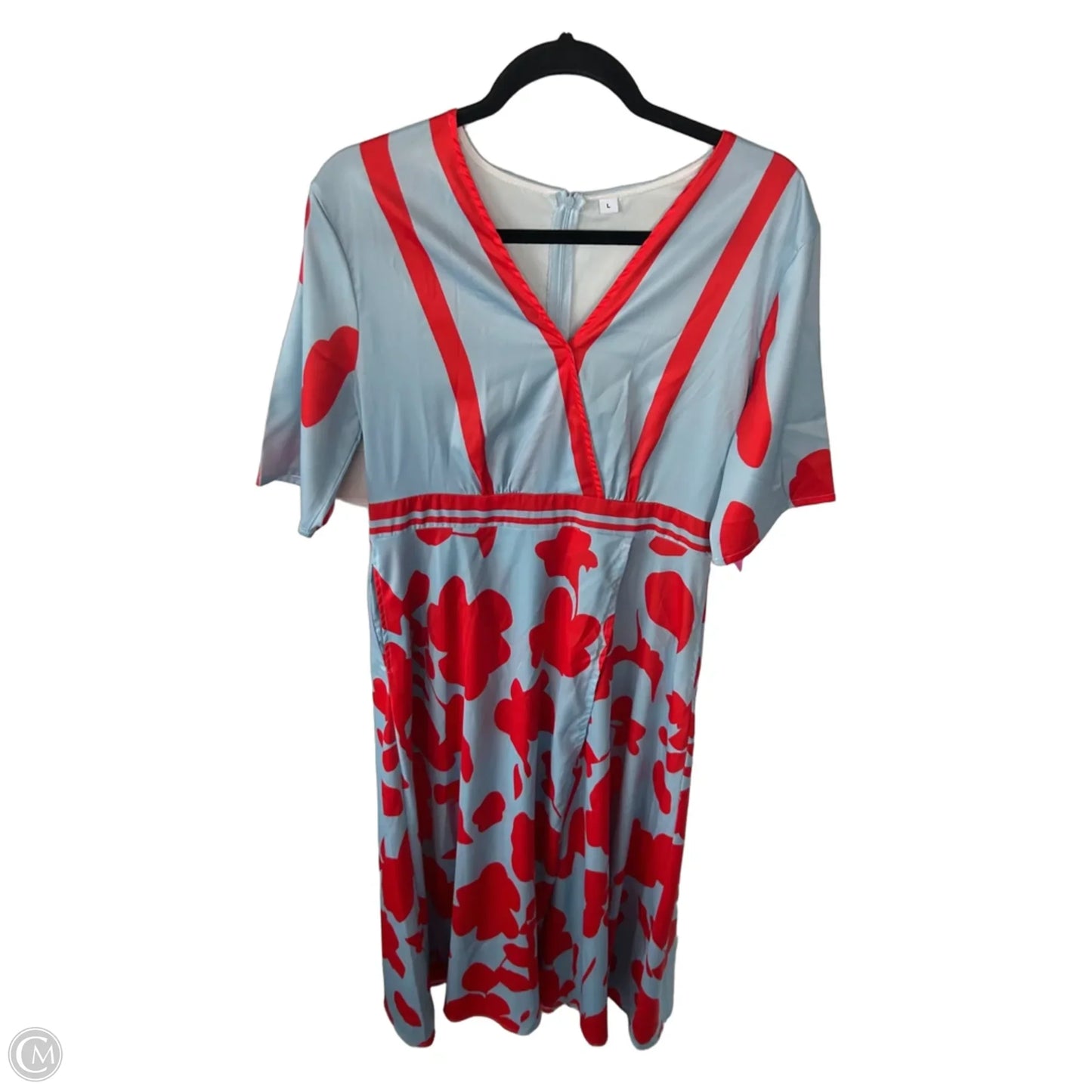 Dress Work By Cme In Blue & Red, Size: Large