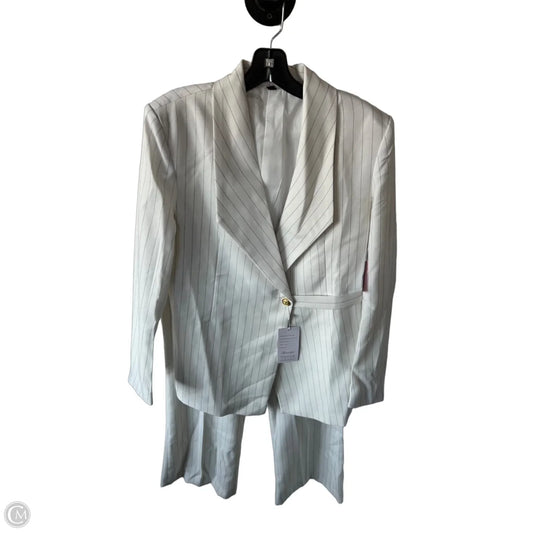 Pants Suit 2pc By Cme In Grey & White, Size: M