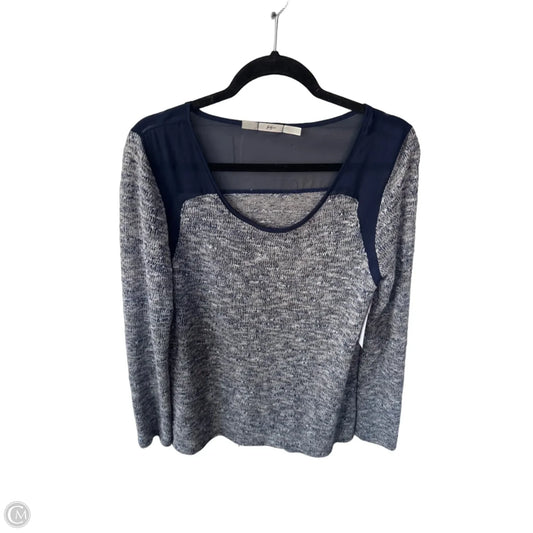 Sweater By Gibson In Blue & Grey, Size: L