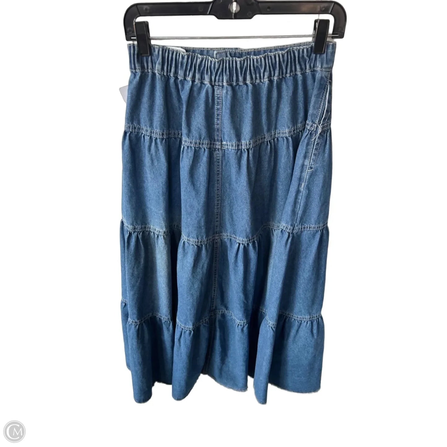 Skirt Midi By Cme In Blue Denim, Size: S