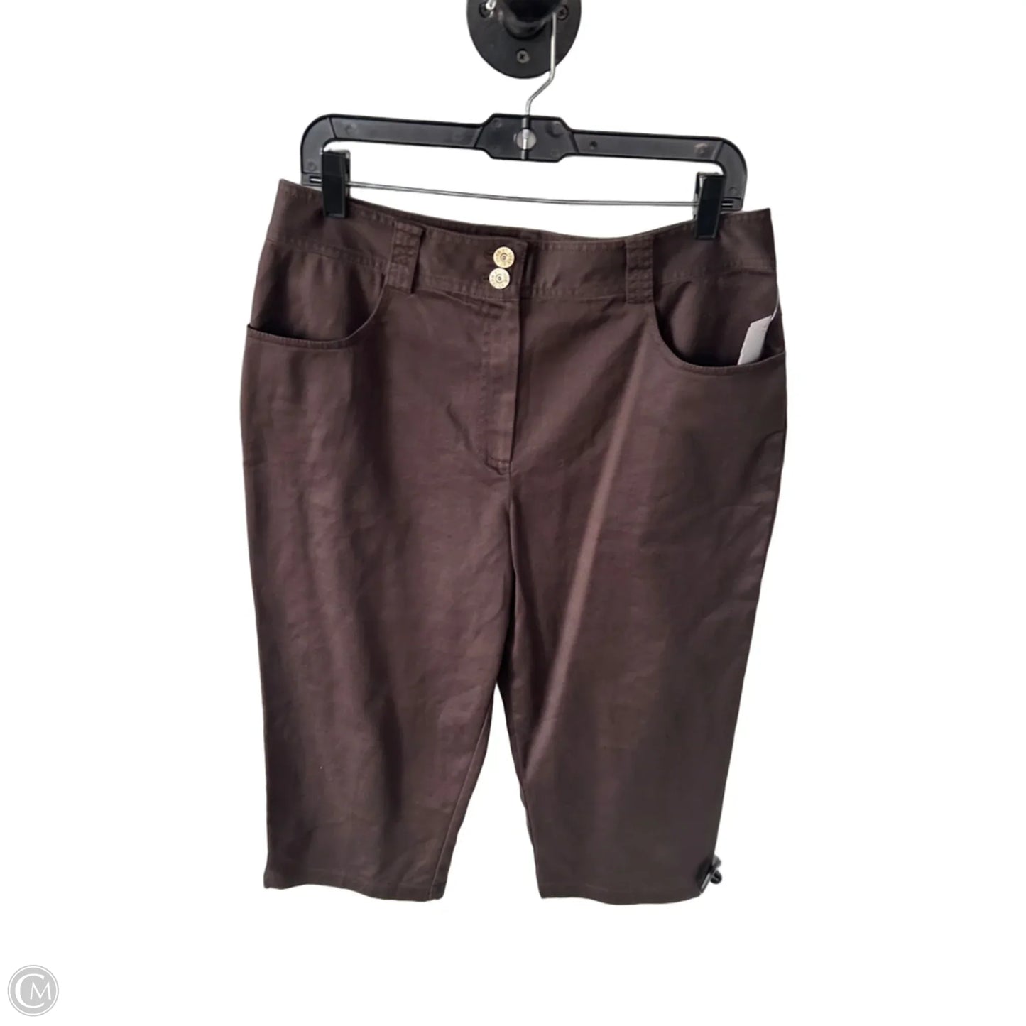 Capris Luxury Designer By St John Collection In Brown, Size: 12