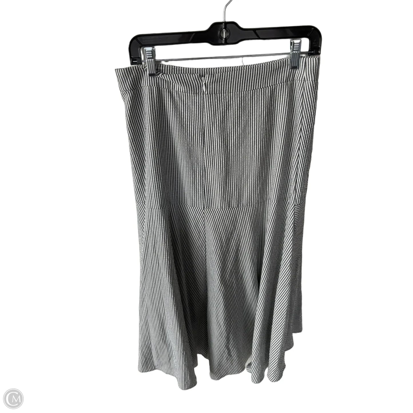 Skirt Midi By Calvin Klein In Grey & White, Size: 6