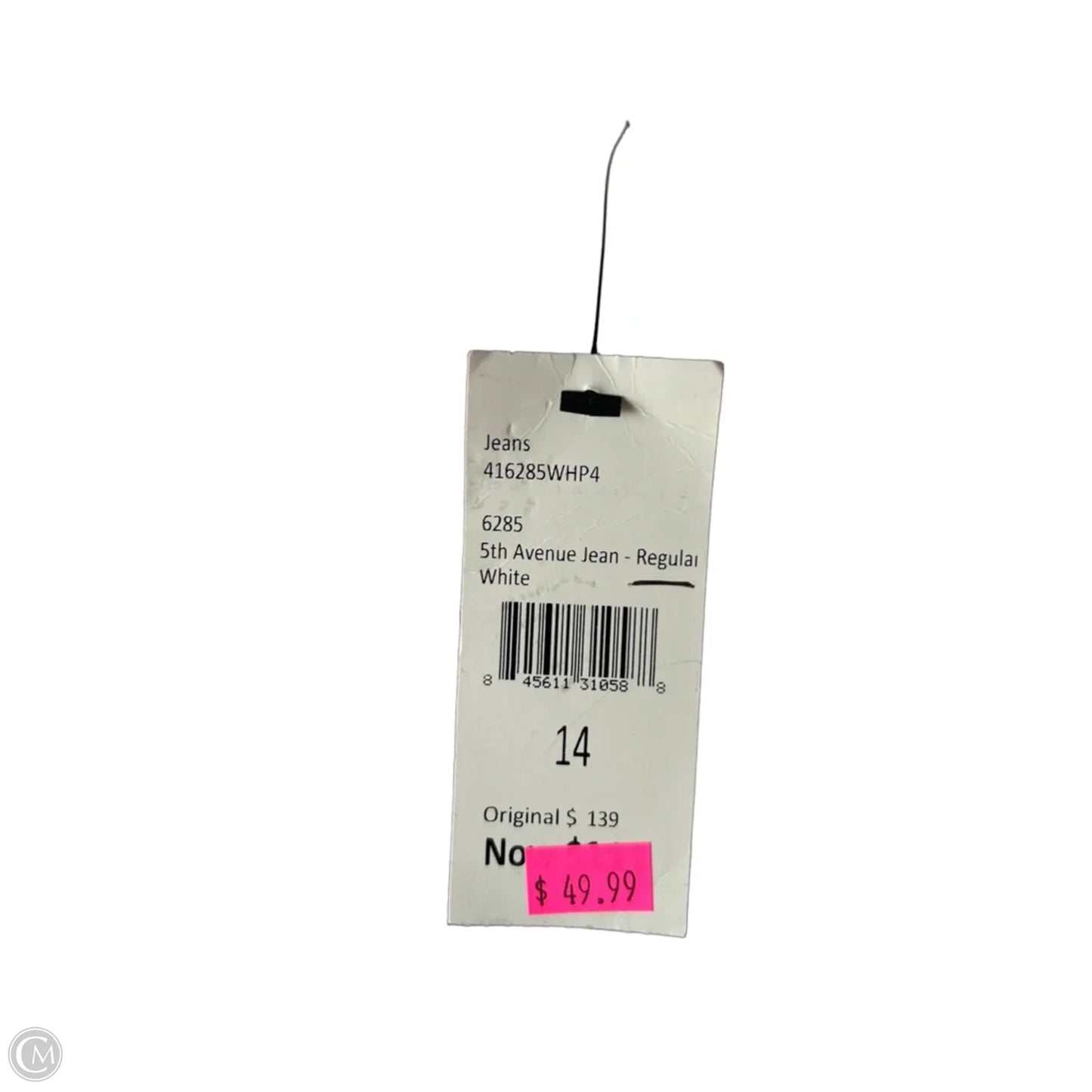 Jeans Wide Leg By Cabi In White Denim, Size: 14