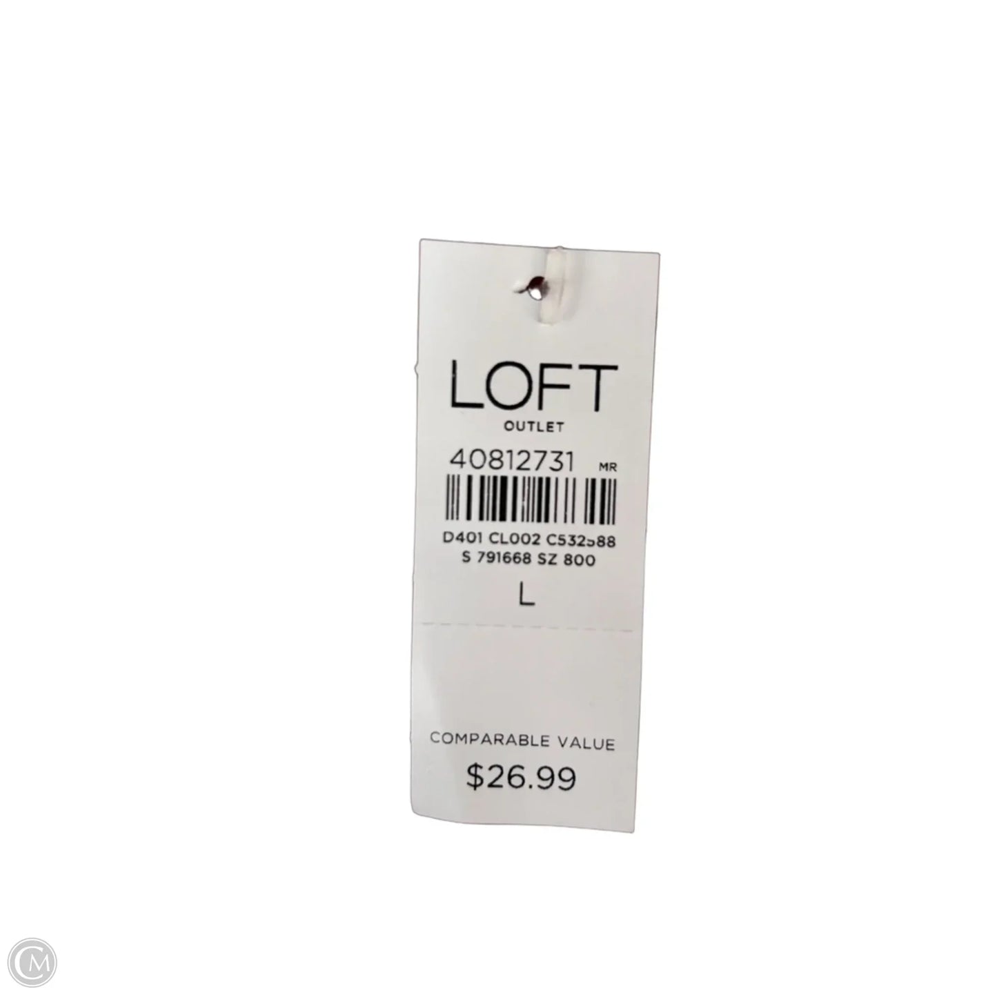 Top Sleeveless By Loft In Blue & Red, Size: L