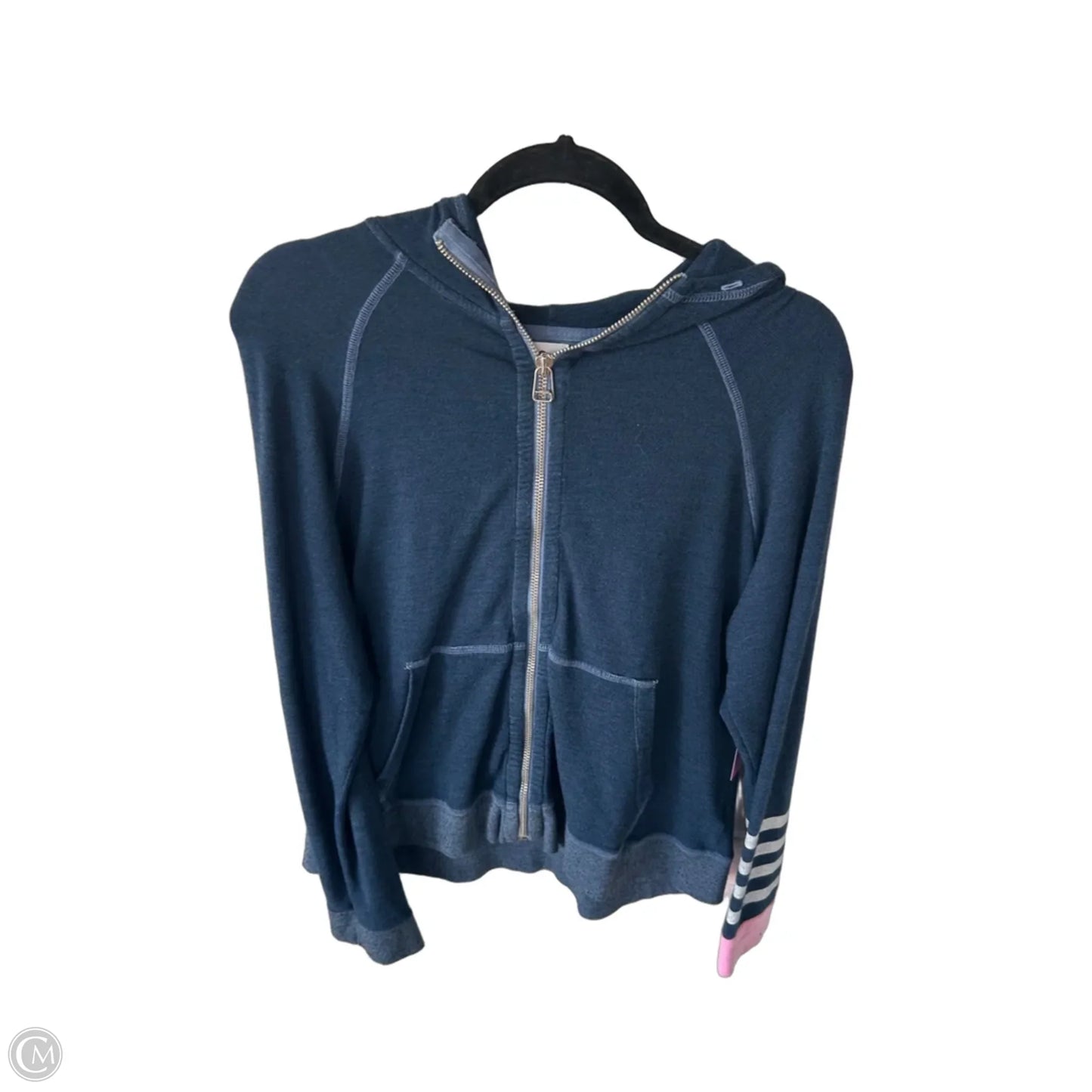 Sweatshirt Hoodie By Sundry In Blue & Pink, Size: L
