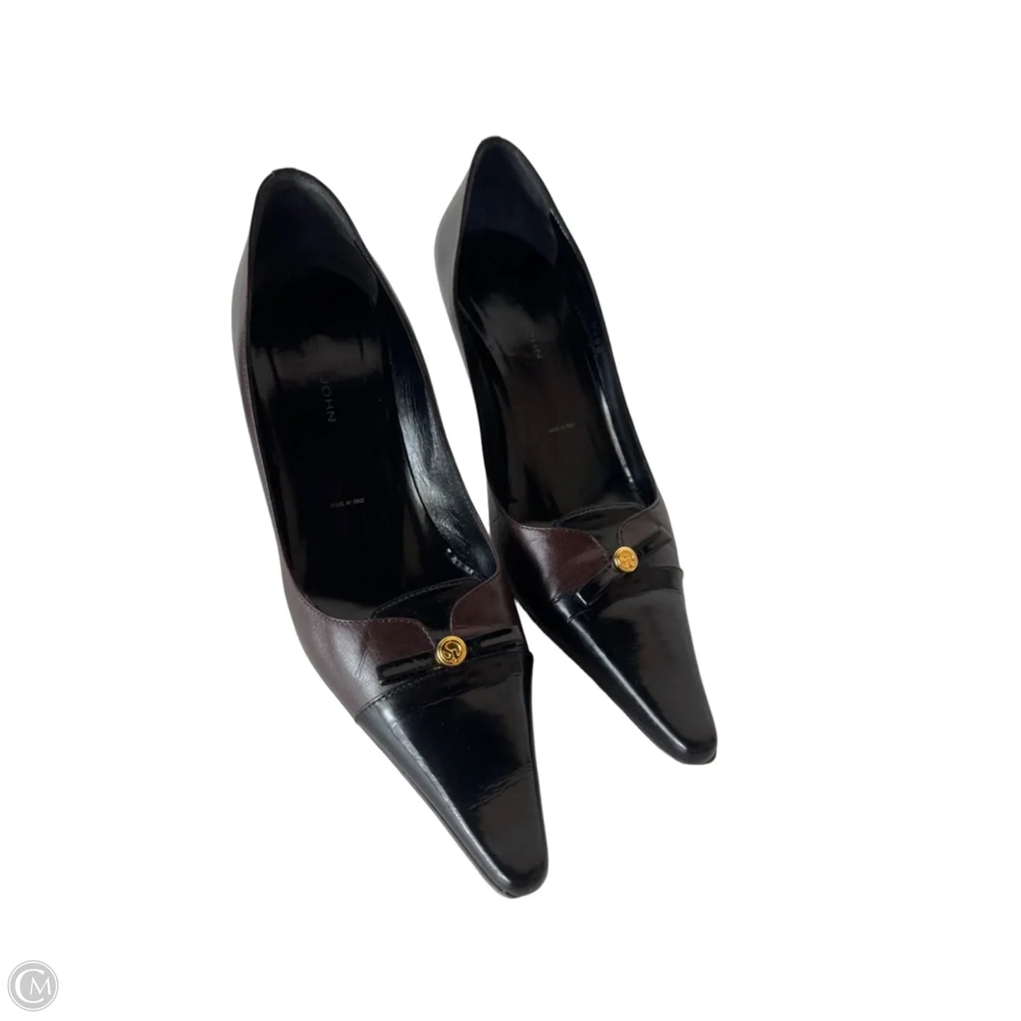 Shoes Luxury Designer By St John Collection In Black & Brown, Size: 9