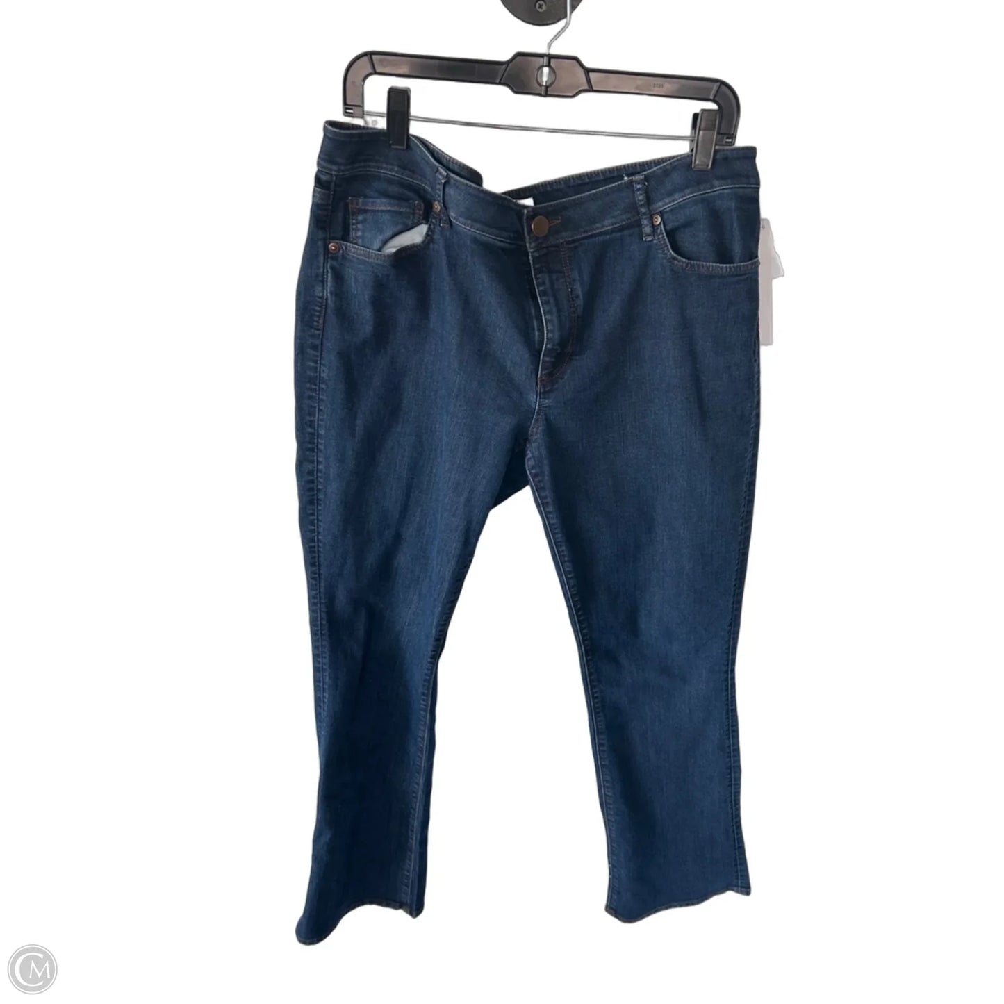 Jeans Boot Cut By Loft In Blue Denim, Size: 14