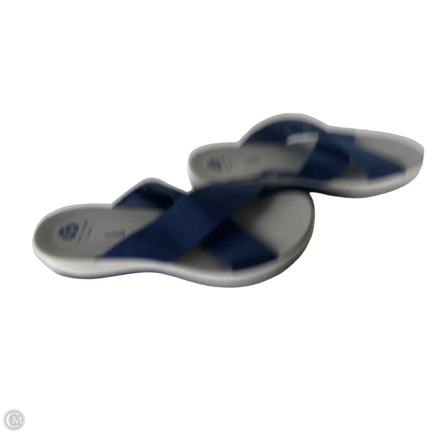 Sandals Heels Wedge By Clarks In Blue, Size: 9