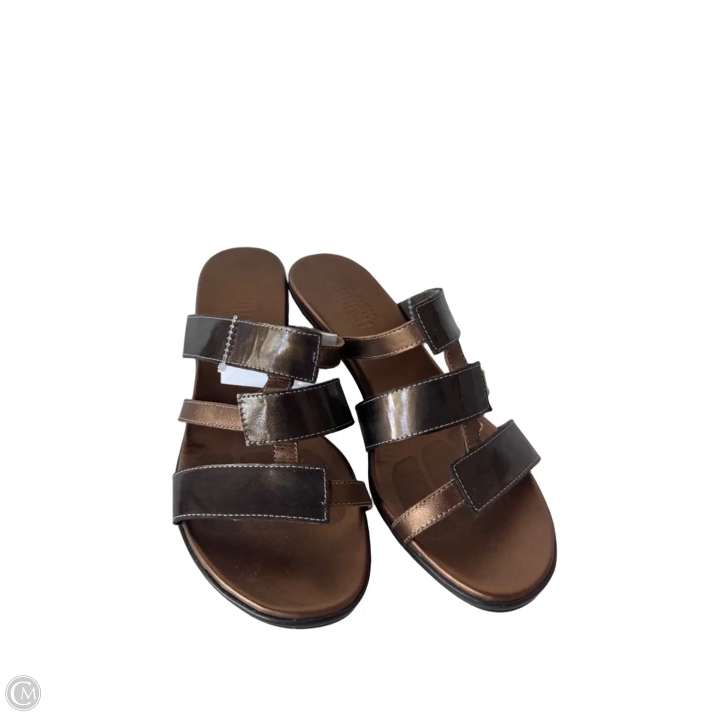 Sandals Heels Block By Munro In Bronze, Size: 6