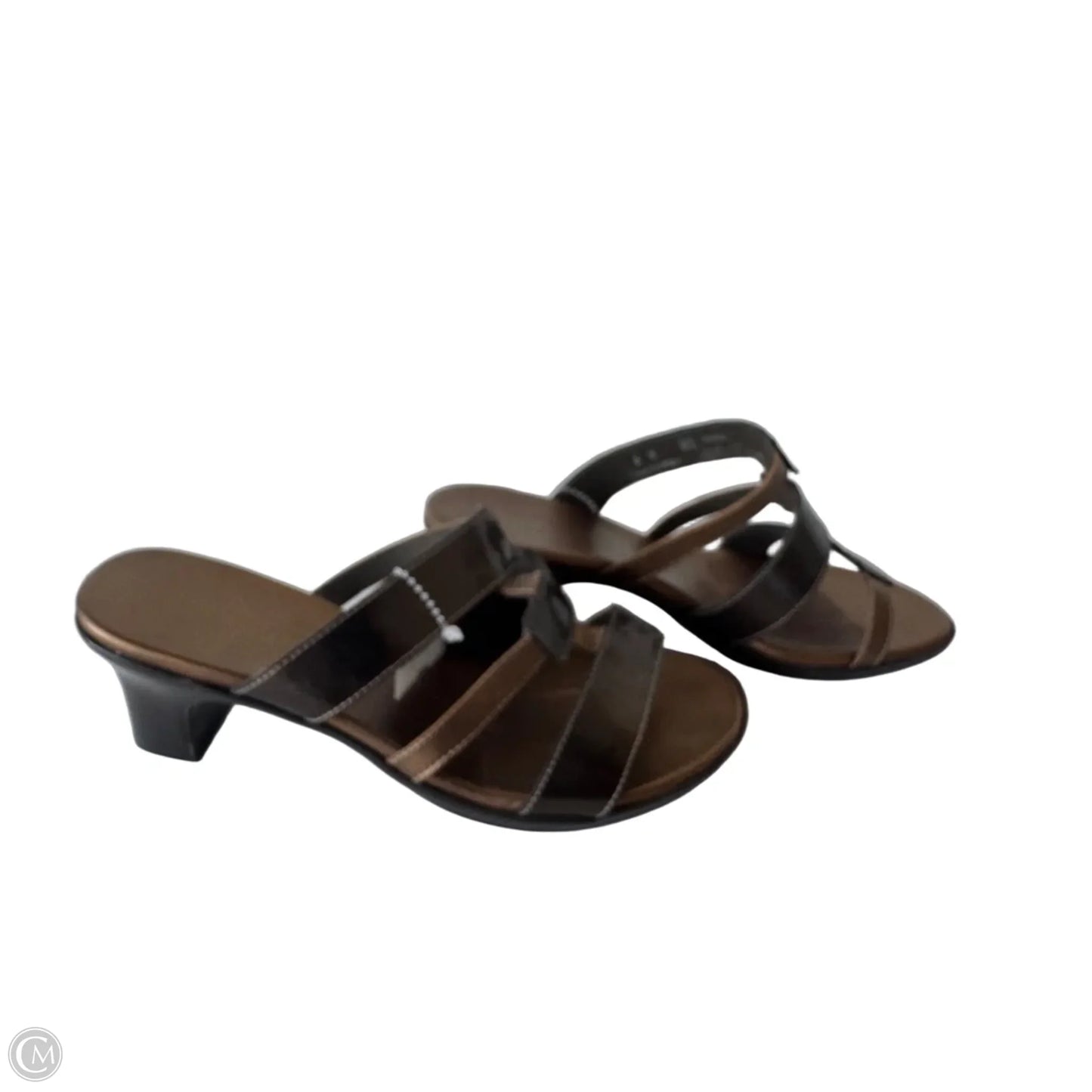 Sandals Heels Block By Munro In Bronze, Size: 6