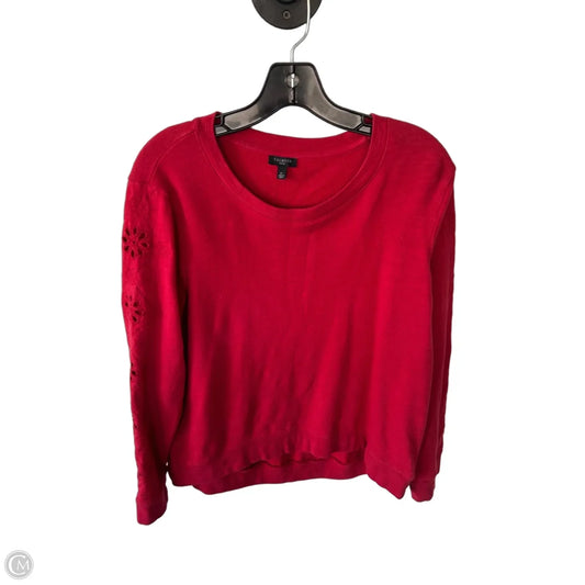 Sweatshirt Crewneck By Talbots In Red, Size: Lp