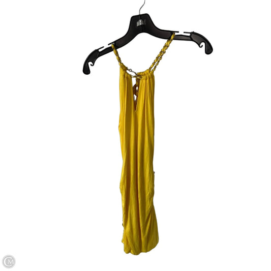 Dress Casual Midi By Cache In Yellow, Size: M