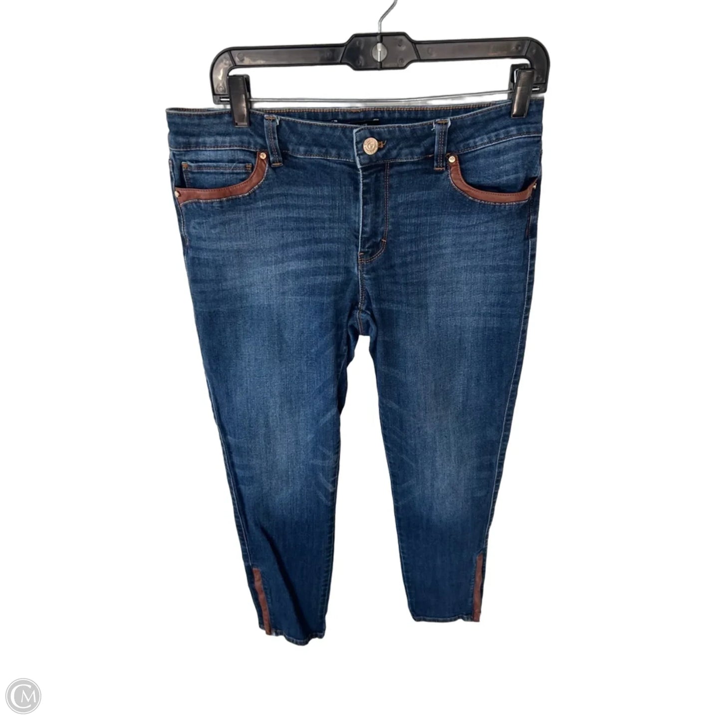 Jeans Skinny By White House Black Market In Blue & Brown, Size: 8