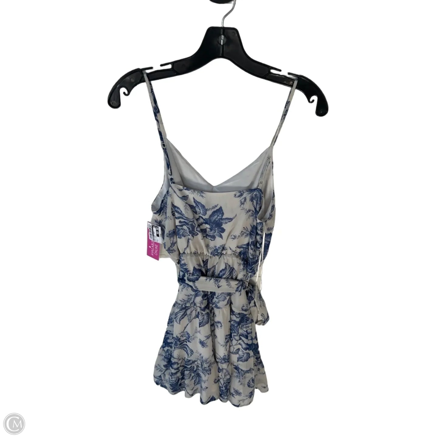 Dress Casual Short By Express In Blue & Cream, Size: S
