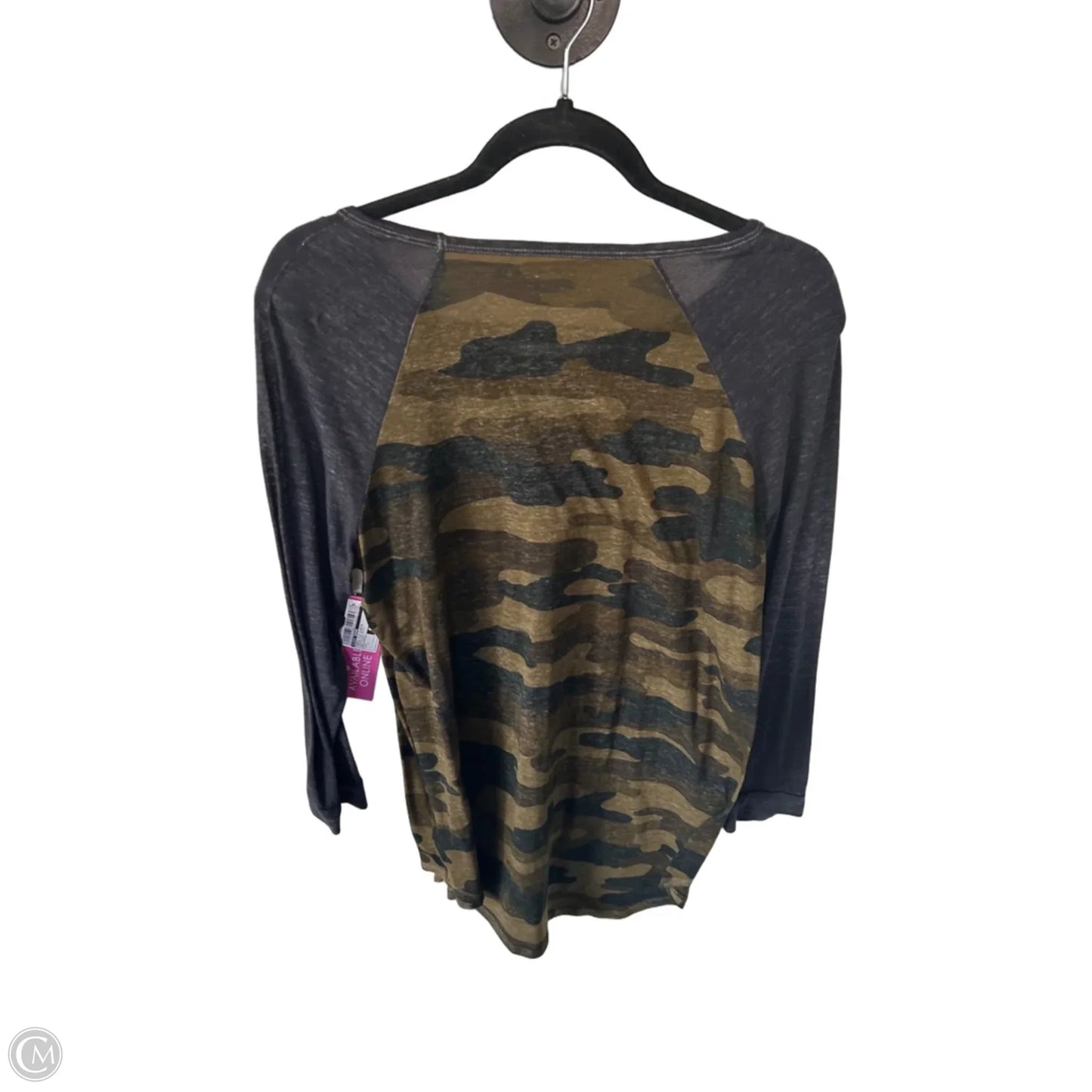 Tunic 3/4 Sleeve By Lucky Brand In Camouflage Print, Size: L