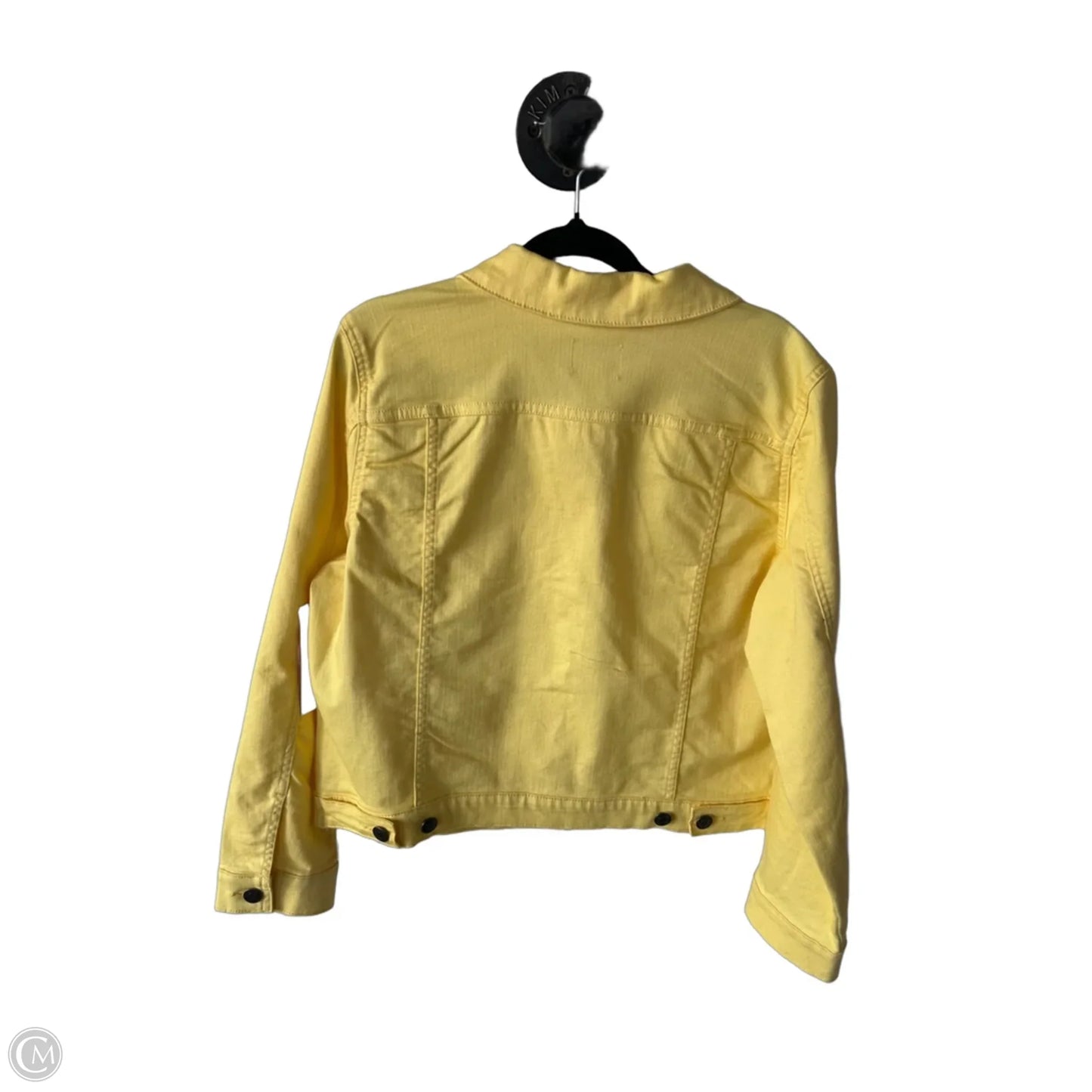Jacket Denim By St Johns Bay In Yellow Denim, Size: L