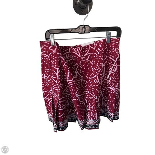 Skort By Chicos In Red & White, Size: 10