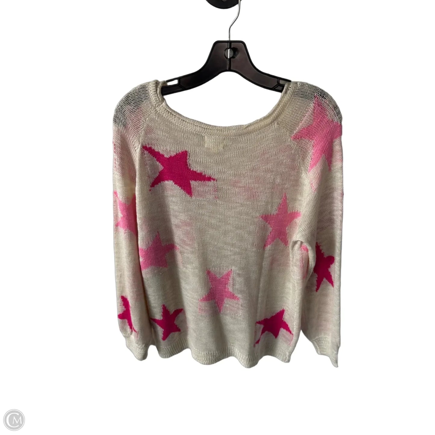 Sweater By Clothes Mentor In Pink & Tan, Size: S