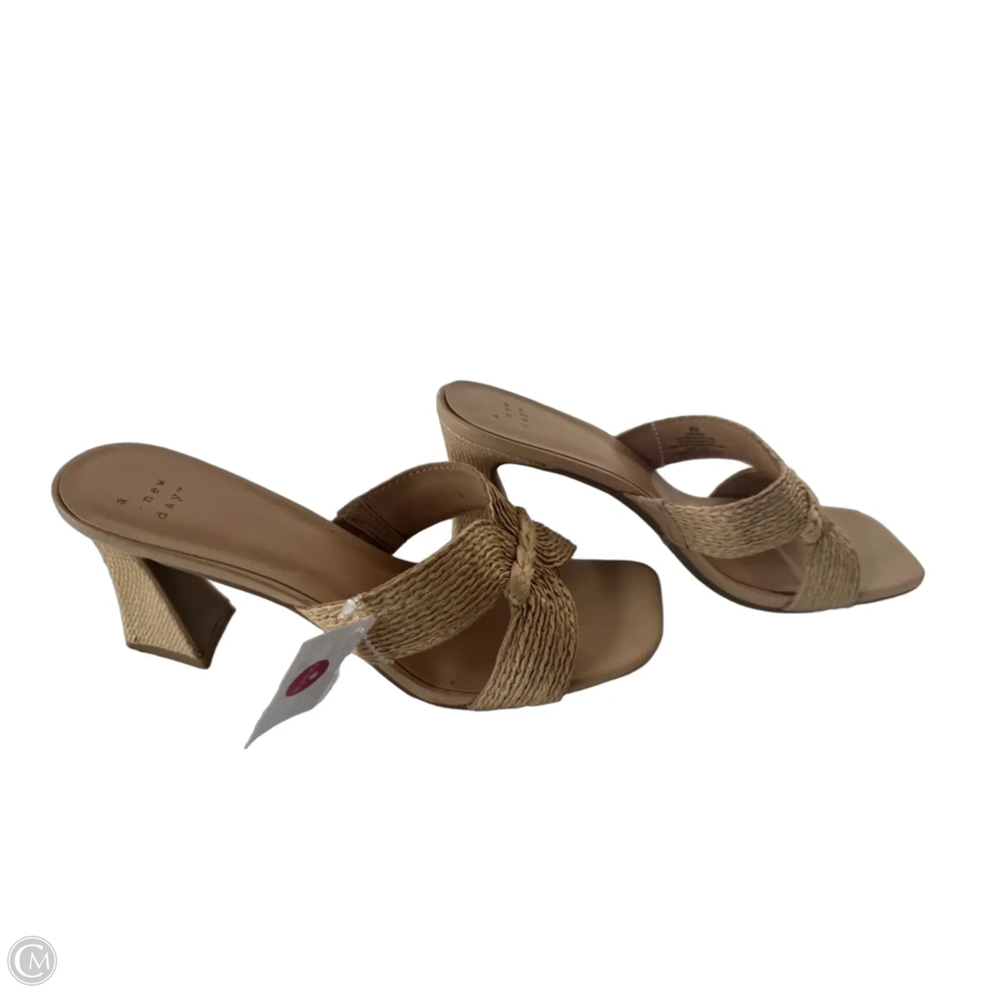 Sandals Heels Block By A New Day In Tan, Size: 9.5