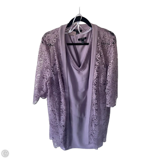 Dress Set 2pc By Clothes Mentor In Purple, Size: 1x