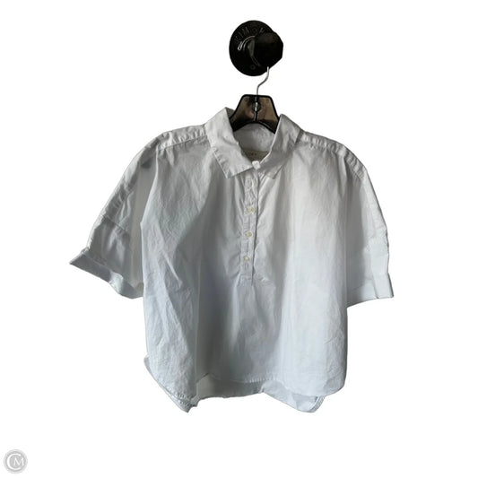 Blouse Short Sleeve By Loft In White, Size: S