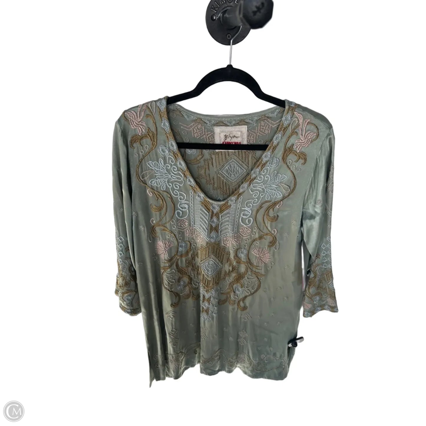 Tunic Designer By Johnny Was In Green, Size: S