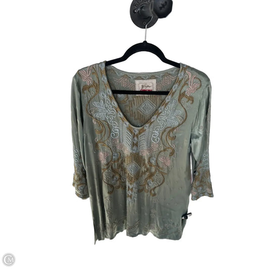 Tunic Designer By Johnny Was In Green, Size: S