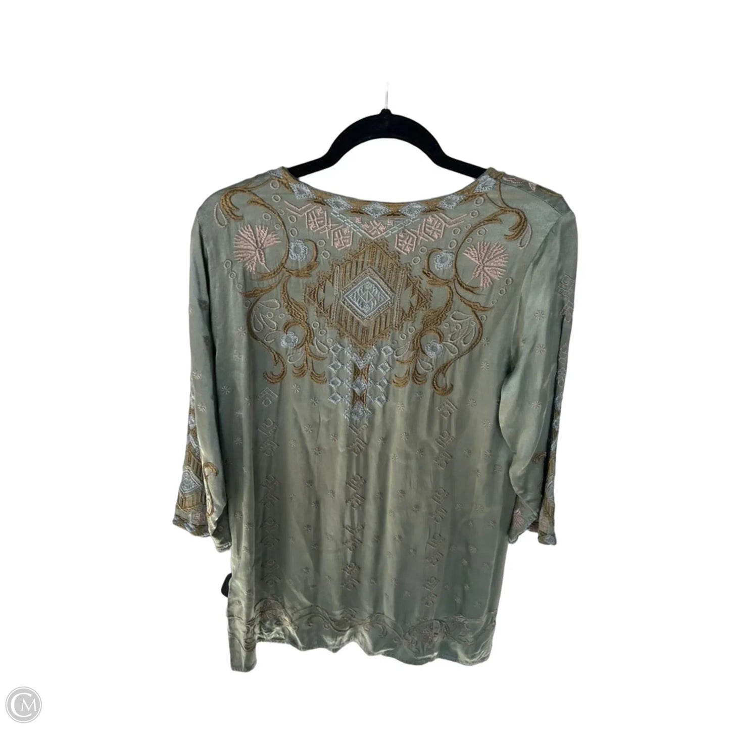 Tunic Designer By Johnny Was In Green, Size: S
