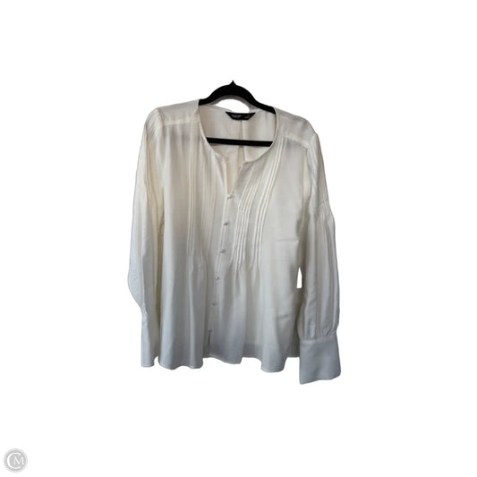 Blouse Long Sleeve By Simply Vera In Cream, Size: M