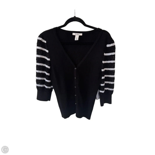 Sweater Cardigan By White House Black Market In Black & White, Size: M