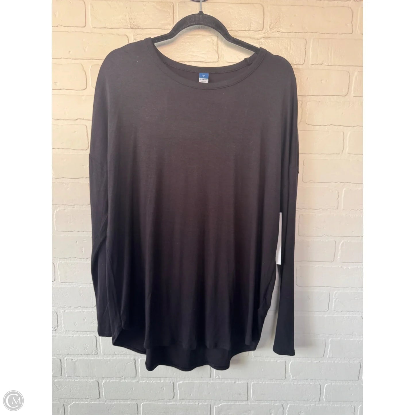Top Long Sleeve Basic By Old Navy In Black, Size: M