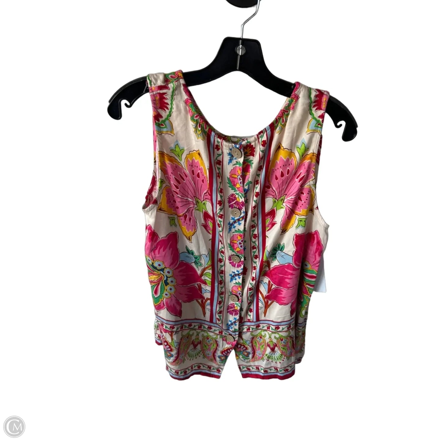 Blouse Sleeveless By Rachel Zoe In Pink & Tan, Size: Xl