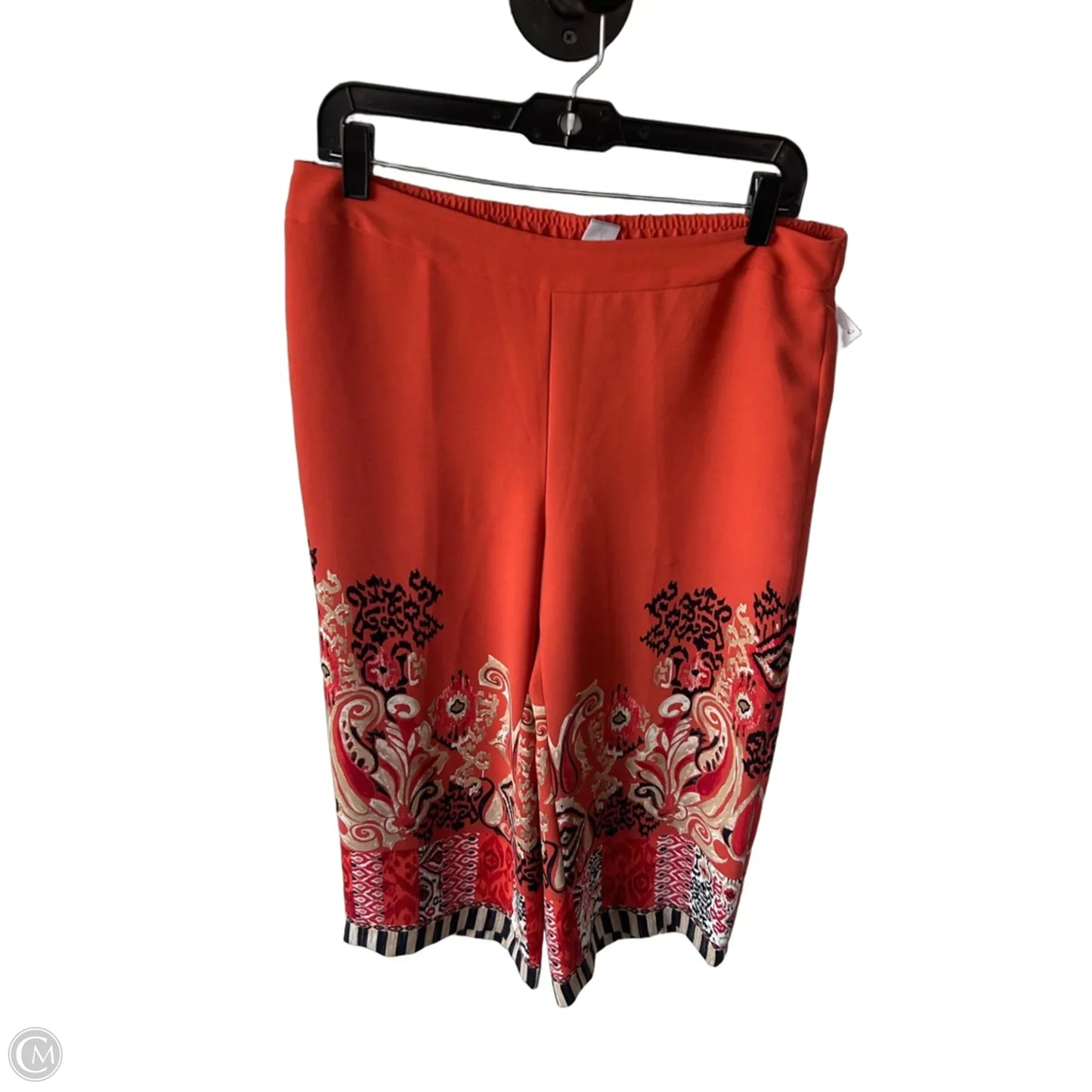 Pants Cropped By Chicos In Orange & Tan, Size: M